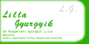 lilla gyurgyik business card